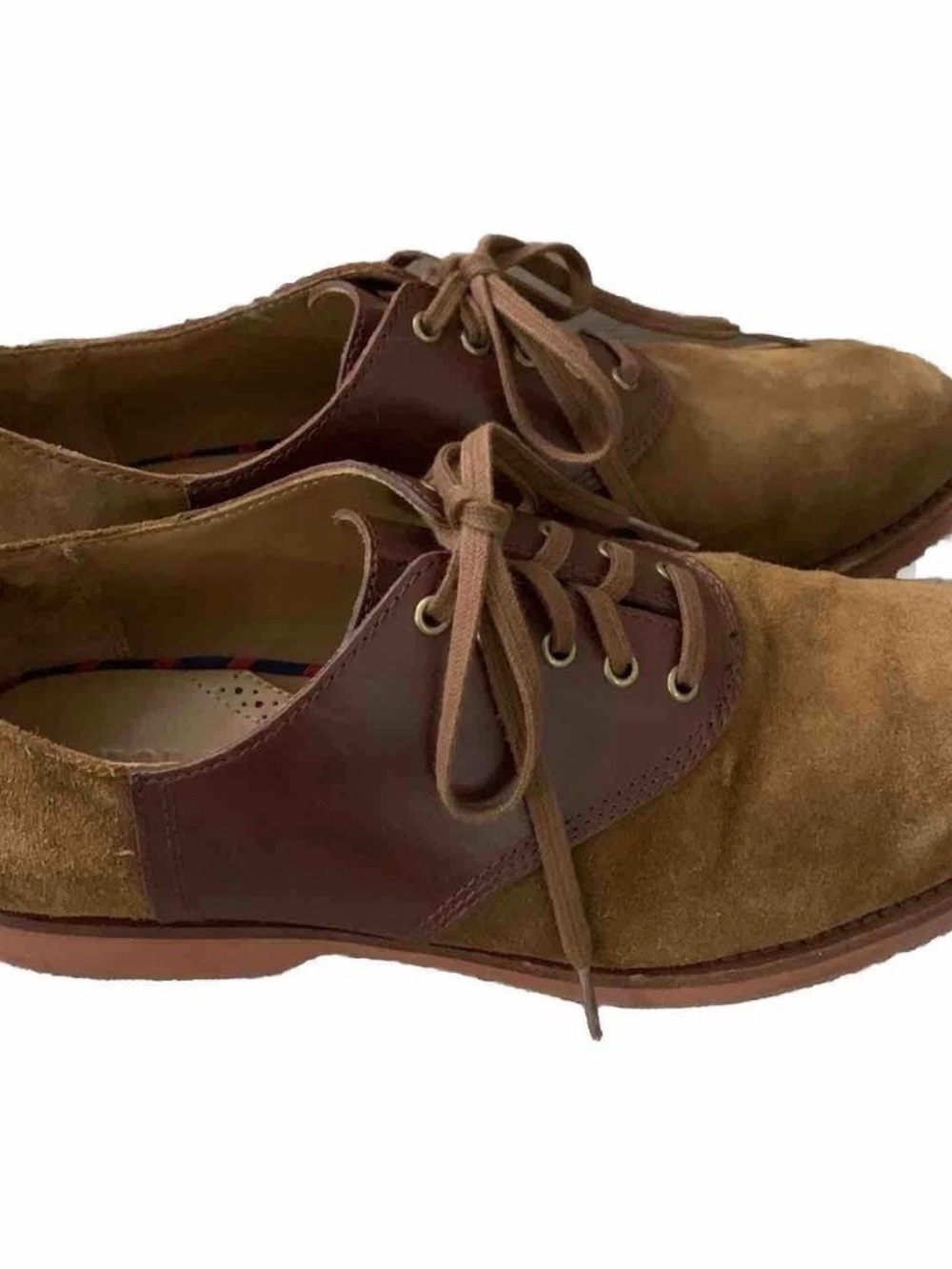 Polo Ralph Lauren Orval Suede Leather Saddle Shoes 11D Vibram Sole